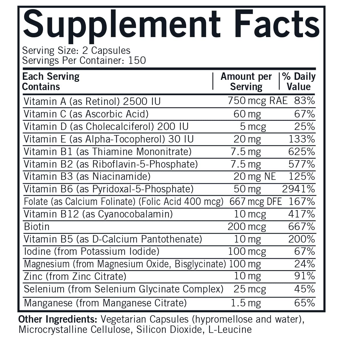 Kirkman Nu-Thera P-5-P capsules on a clean surface, easy to swallow.