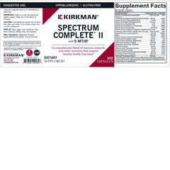 Kirkman Spectrum-Complete II capsules closeup highlights the nutrient-rich formulation.