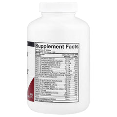 Close-up of Kirkman Super Nu-Thera caplets, highlighting B vitamins and magnesium.