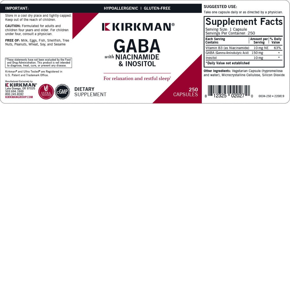 Kirkman Ultra Tested label emphasizes purity and safety.