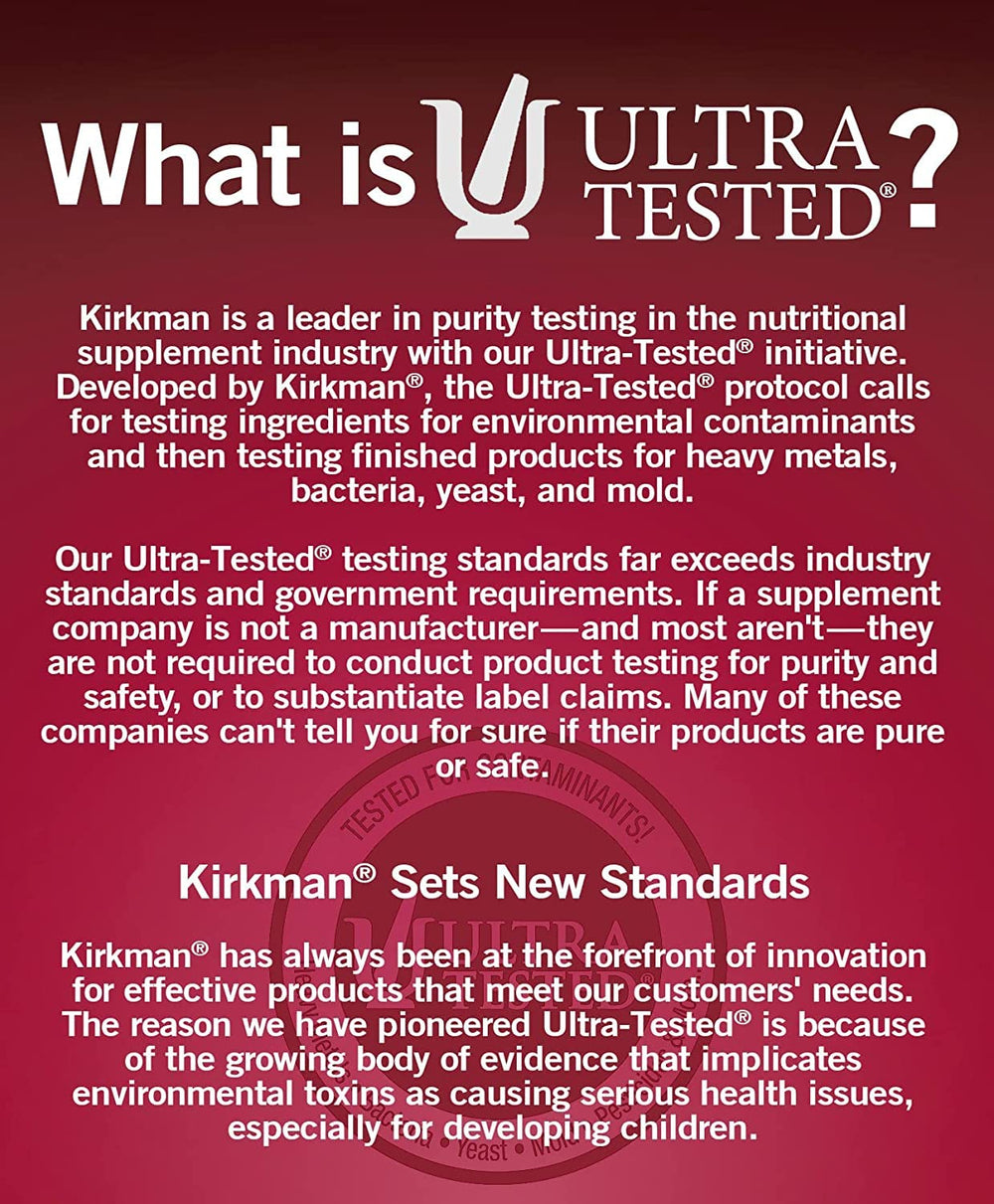 Kirkman Vitamin D-3 2000 IU capsules ready for daily use.