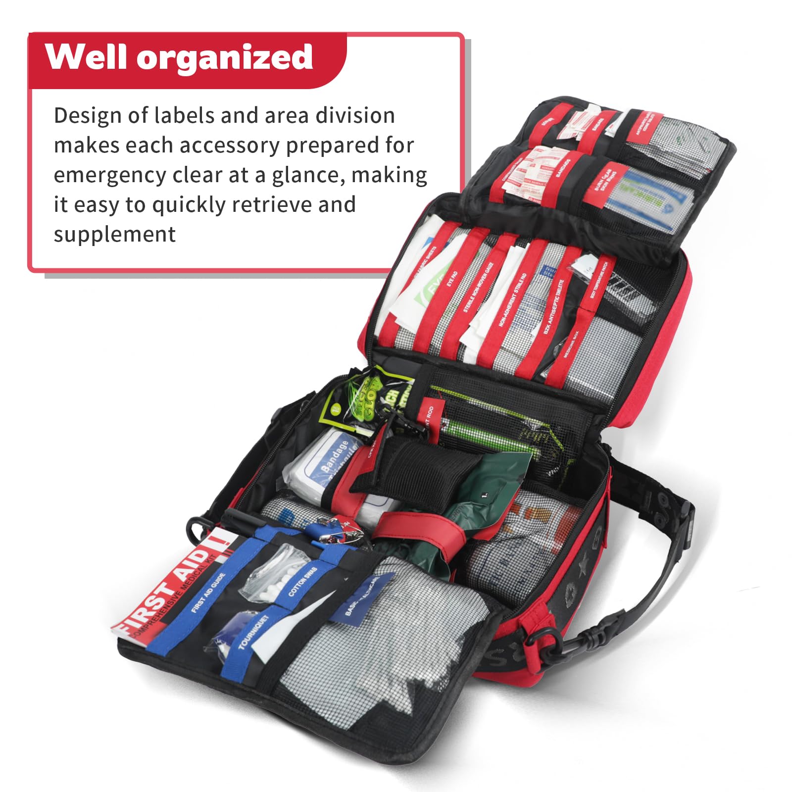 Kitgo kit grid design organizes supplies for fast retrieval.