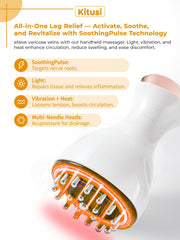 Kitusi leg massager cordless design for portable use at home, work, or travel.