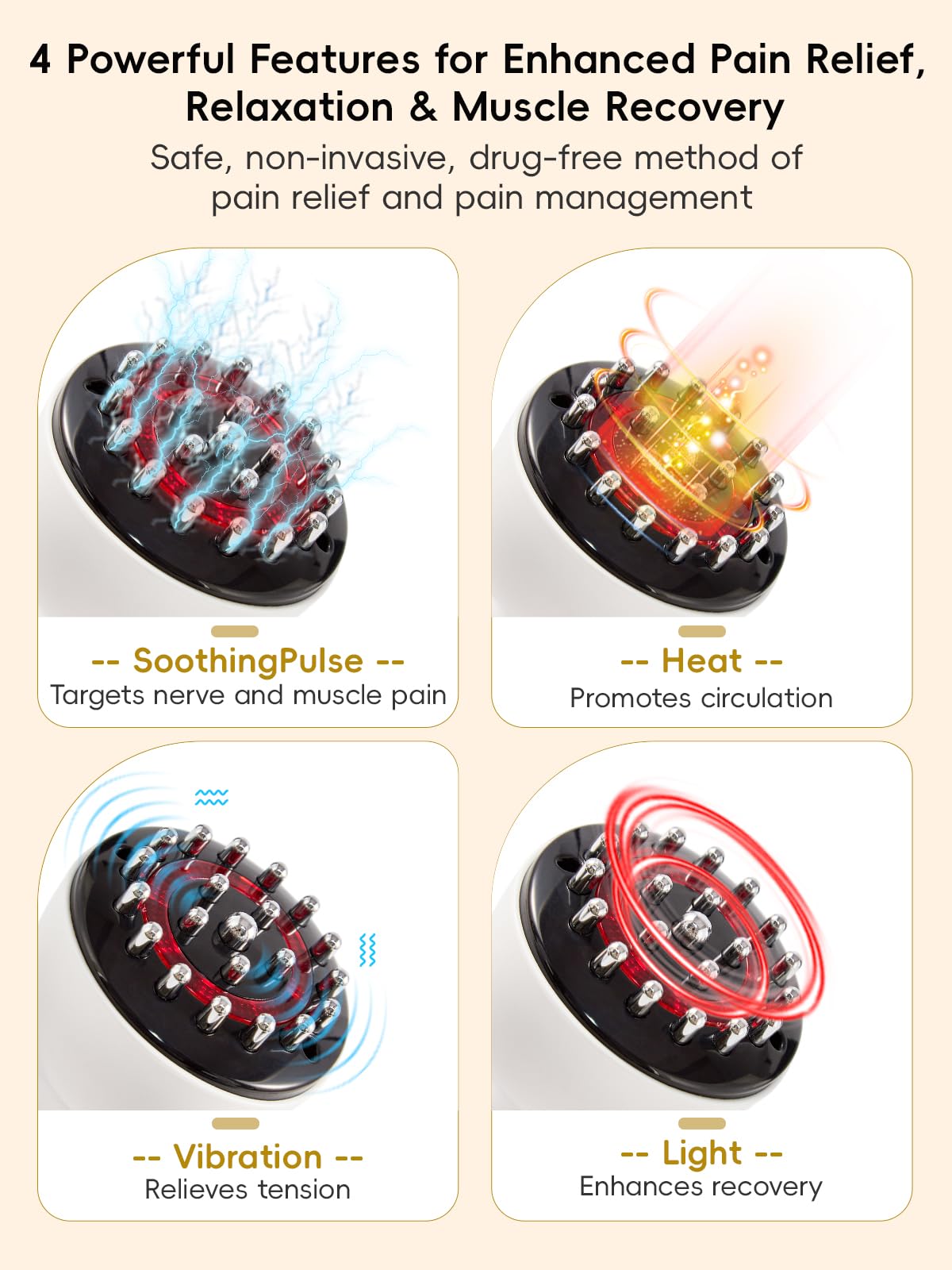 Kitusi Sciatica Massager ergonomic handle for comfortable use