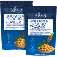Kiwa Chocho powder bag front shows convenient protein source for daily smoothies.