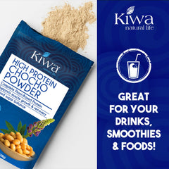Kiwa Chocho powder bowl emphasizes versatile protein for recipes.