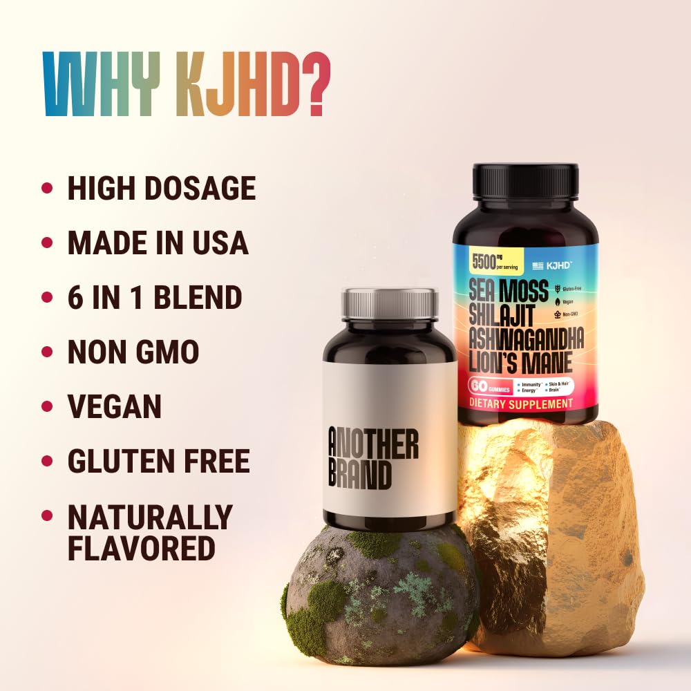KJHD Sea moss extract detail highlights nutrient-rich seaweed blend.