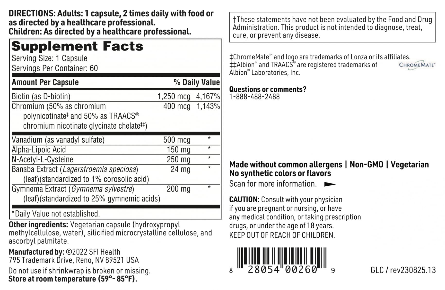 Klaire Labs GlucoThera product insert highlighting trusted practitioner heritage.