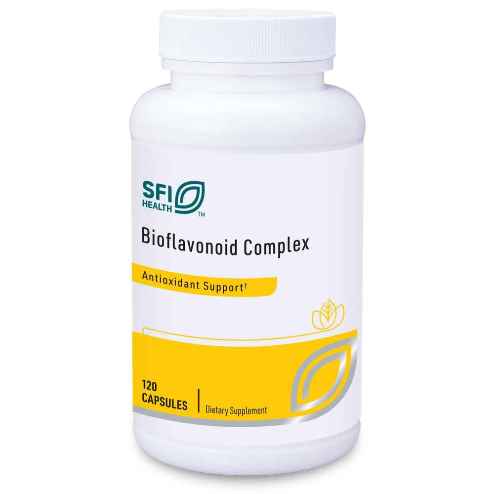 Klaire Labs SFI Health Bioflavonoid Complex bottle front may support healthy blood vessels.