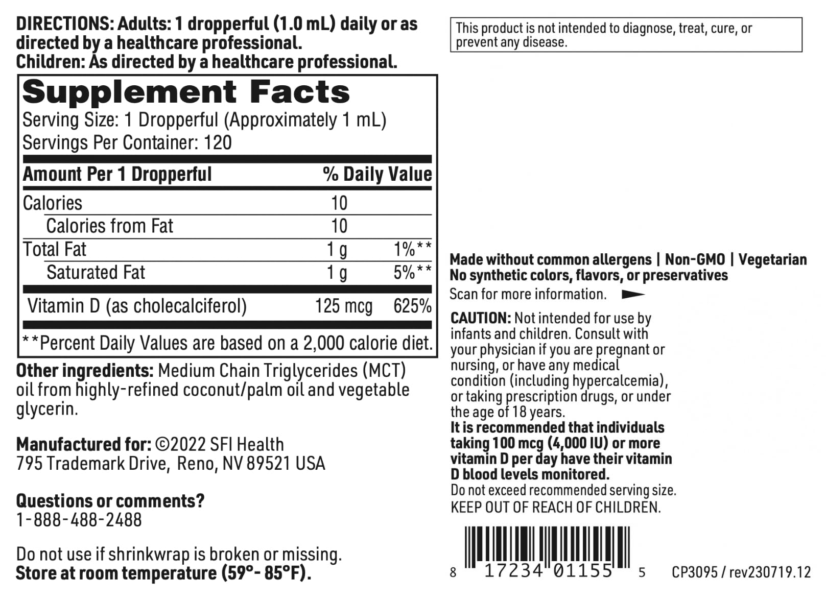 Klaire Labs SFI Health no artificial colors or flavors for clean nutrition
