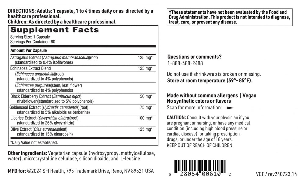 Klaire Labs Virathera CF packaging emphasizes allergen-free formulation.