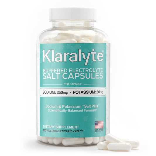Klaralyte bottle front showing daily electrolyte support for hydration.