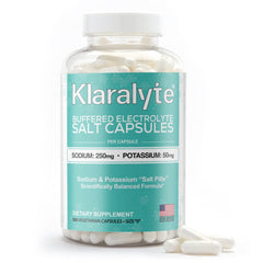 Klaralyte bottle front showing daily electrolyte support for hydration.