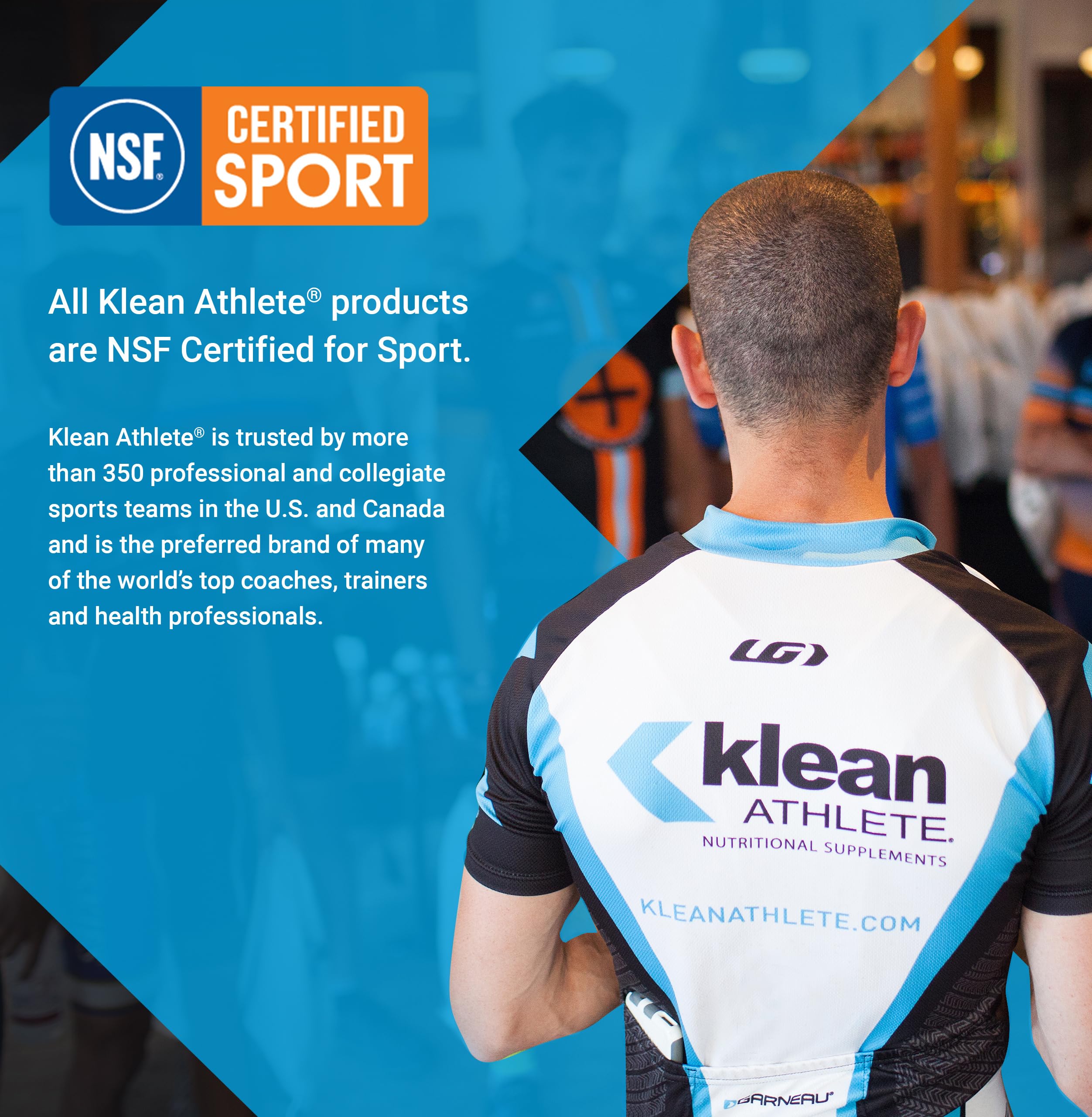 Klean Athlete Klean Casein ingredients panel shows GMO-free, gluten-free formula