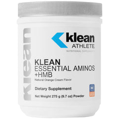 Klean Essential Aminos + HMB orange cream bottle for athletic support.