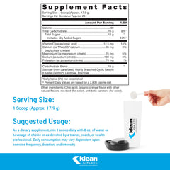 Klean Hydration bottle being poured, quick mix for sustained energy during training