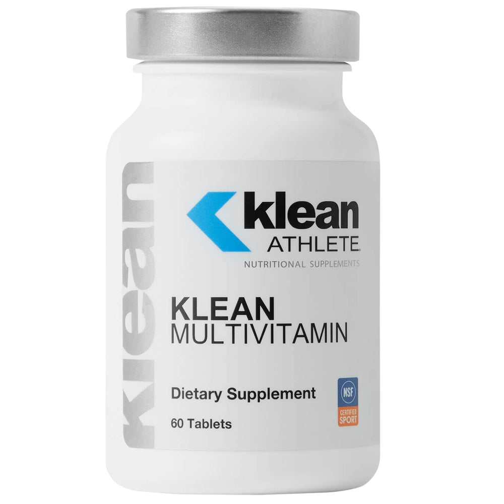 Klean Athlete Klean Multivitamin packaging with NSF badge signals trusted performance support