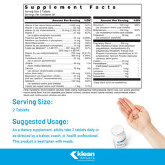 Klean Athlete multivitamin tablets displayed for daily immune and energy support