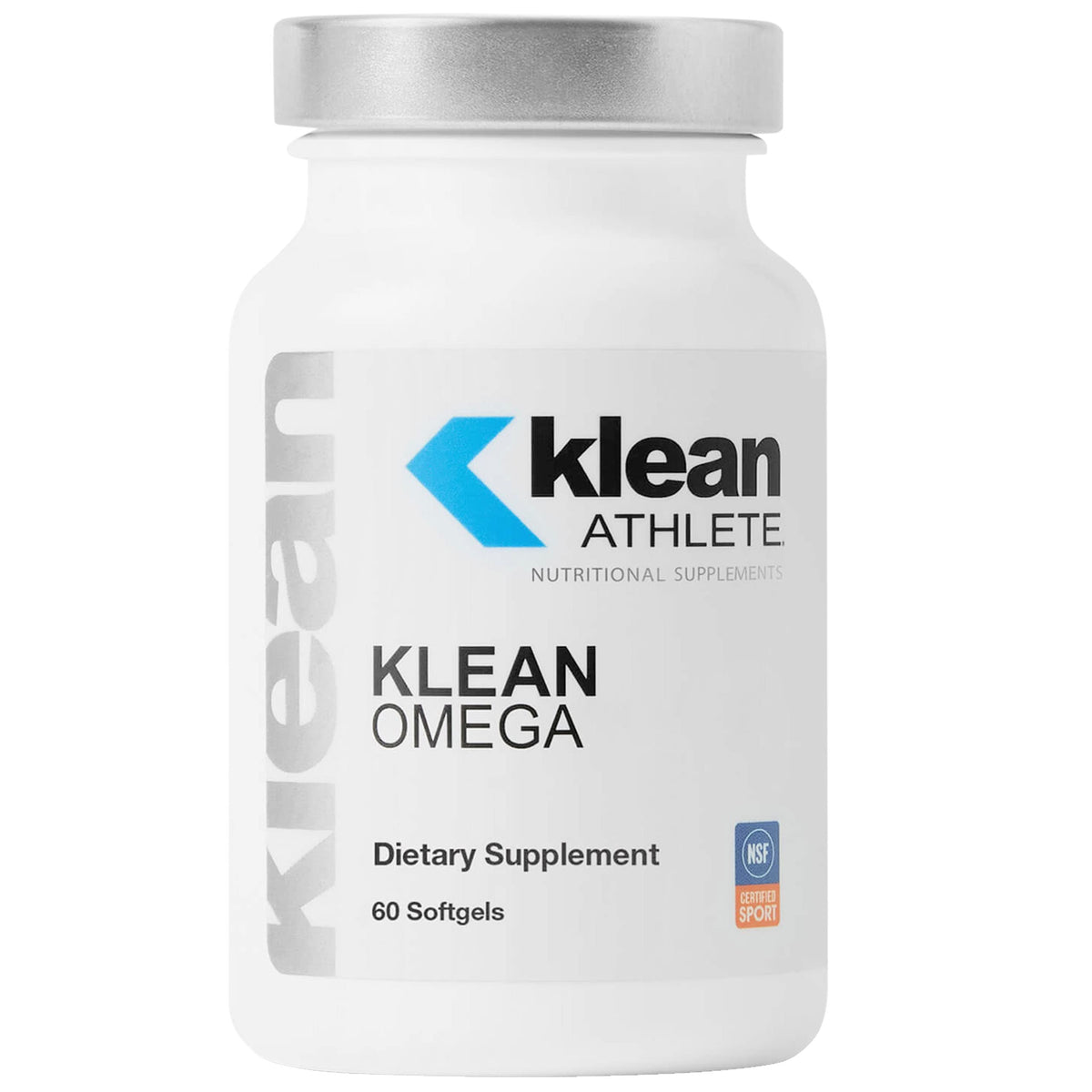 Klean Omega bottle showing packaging for heart, brain and joints support
