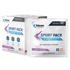 Klean Athlete Klean Sport Pack bottle-front view, daily athletic nutrition in capsule form for energy support.