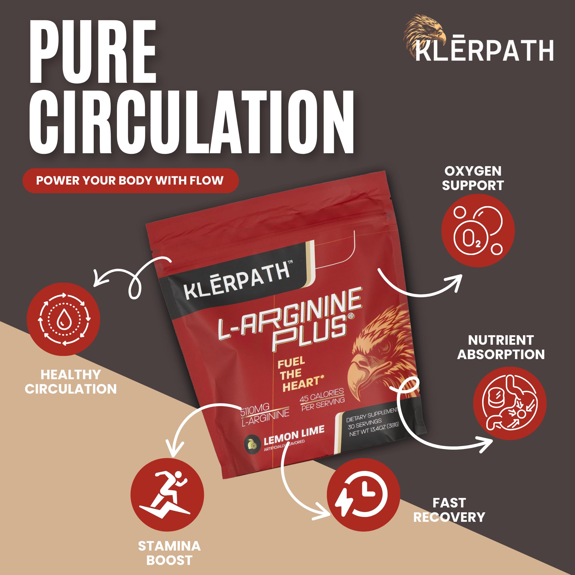 Klerpath Arginine Plus powder dissolving in water