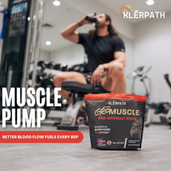 Klerpath GrōMuscle BCAA blend symbol emphasizes balanced recovery support.