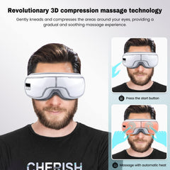 Klobela Eye Massager offers five compression modes for customizable relaxation.