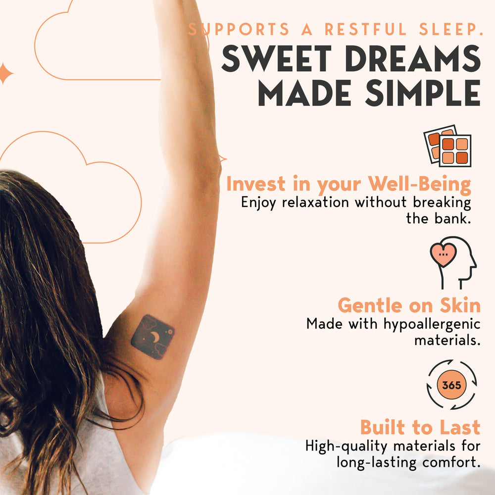 Klova sleep patch on arm ready for bedtime routine