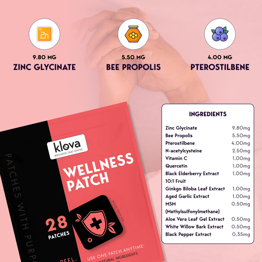 Klova Wellness Patch emphasizes bee propolis benefits