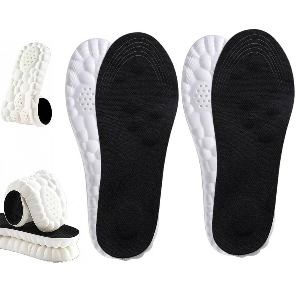 KLUMORTI 4D Cloud Insoles memory foam heel cushion for all-day comfort.