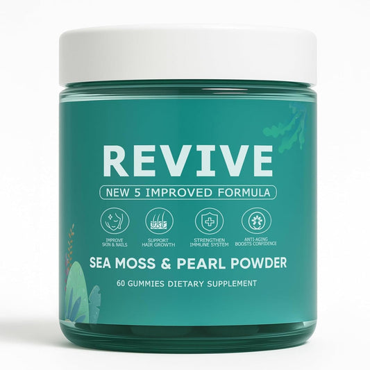 KLUNIZ Revive Hair Gummies bottle with sea moss and pearl powder for healthier hair