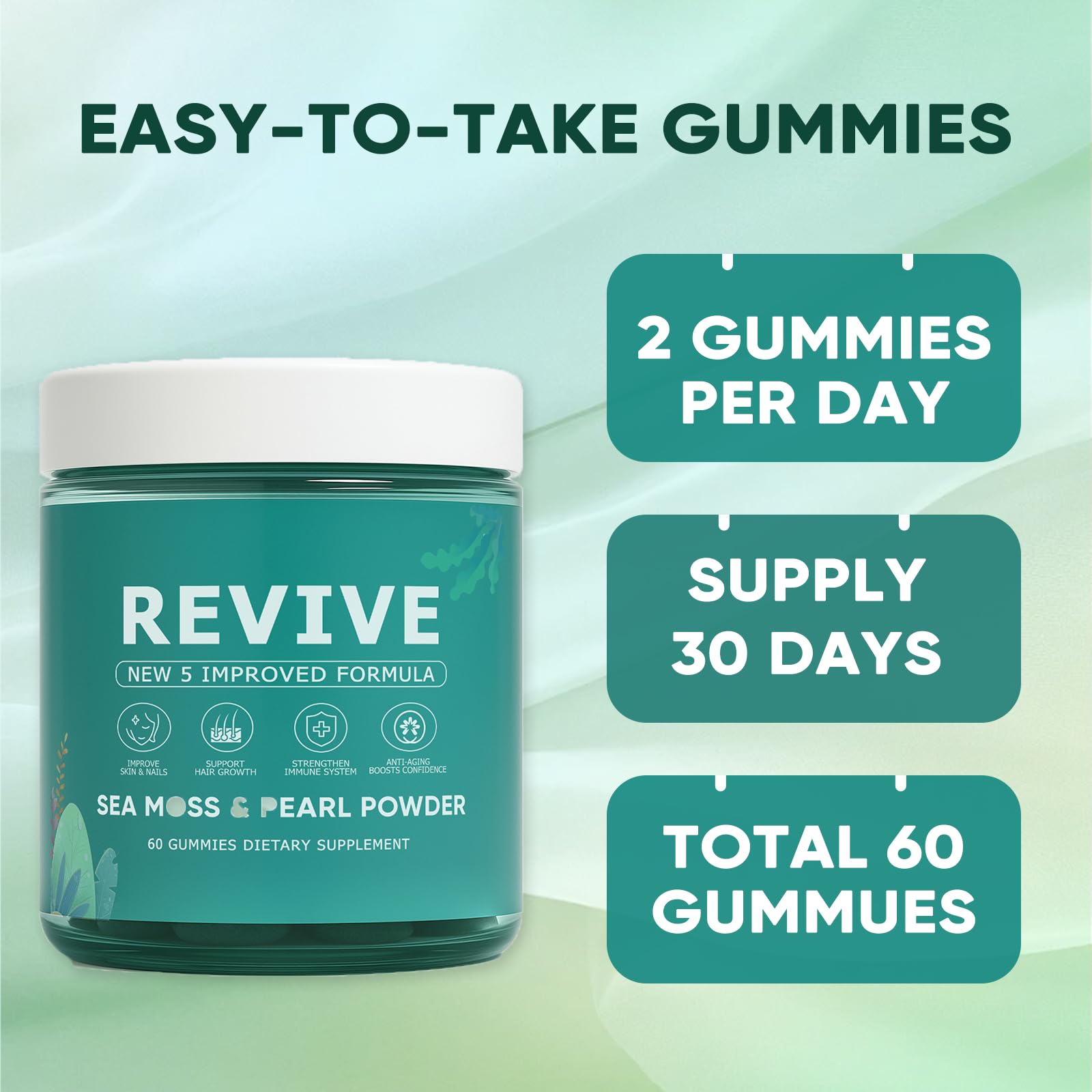KLUNIZ Revive Gummies sit on shelf for daily hair routine