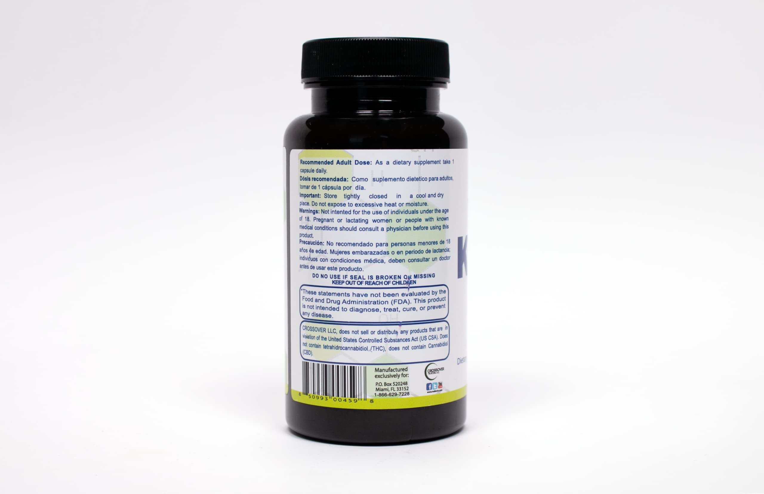 Knadix hemp oil packaging shot for home use and storage.