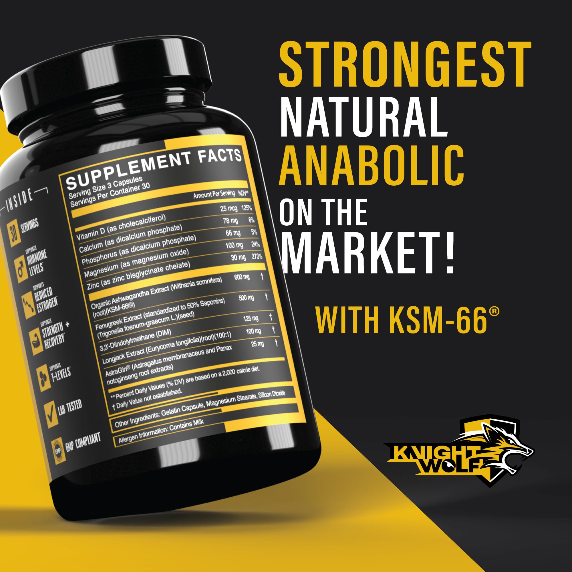 DIM capsules from Knight Wolf Supps may help with estrogen balance and drive.