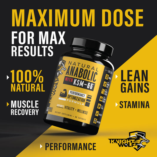 Fenugreek capsules from Knight Wolf Supps for metabolic balance and endurance support.