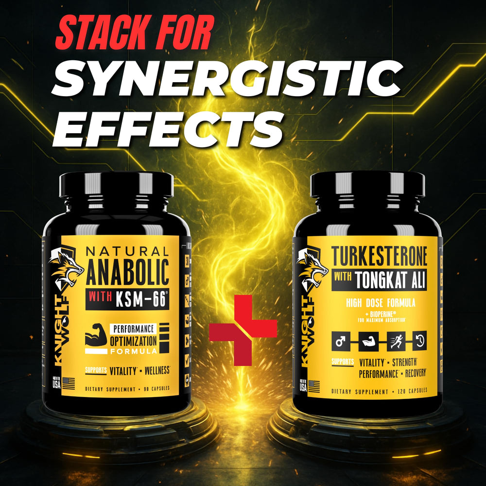 USA-made, third-party tested Knight Wolf Supps label highlights quality and transparency.
