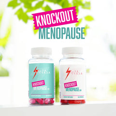 Knockout Menopause daily-use routine image demonstrates easy AM-PM regimen