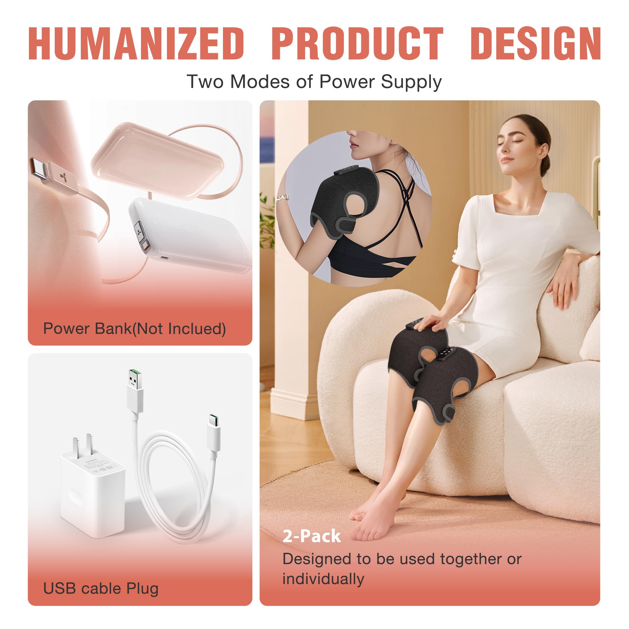 KNONNETD 850nm infrared light reaches deep tissues for joints.