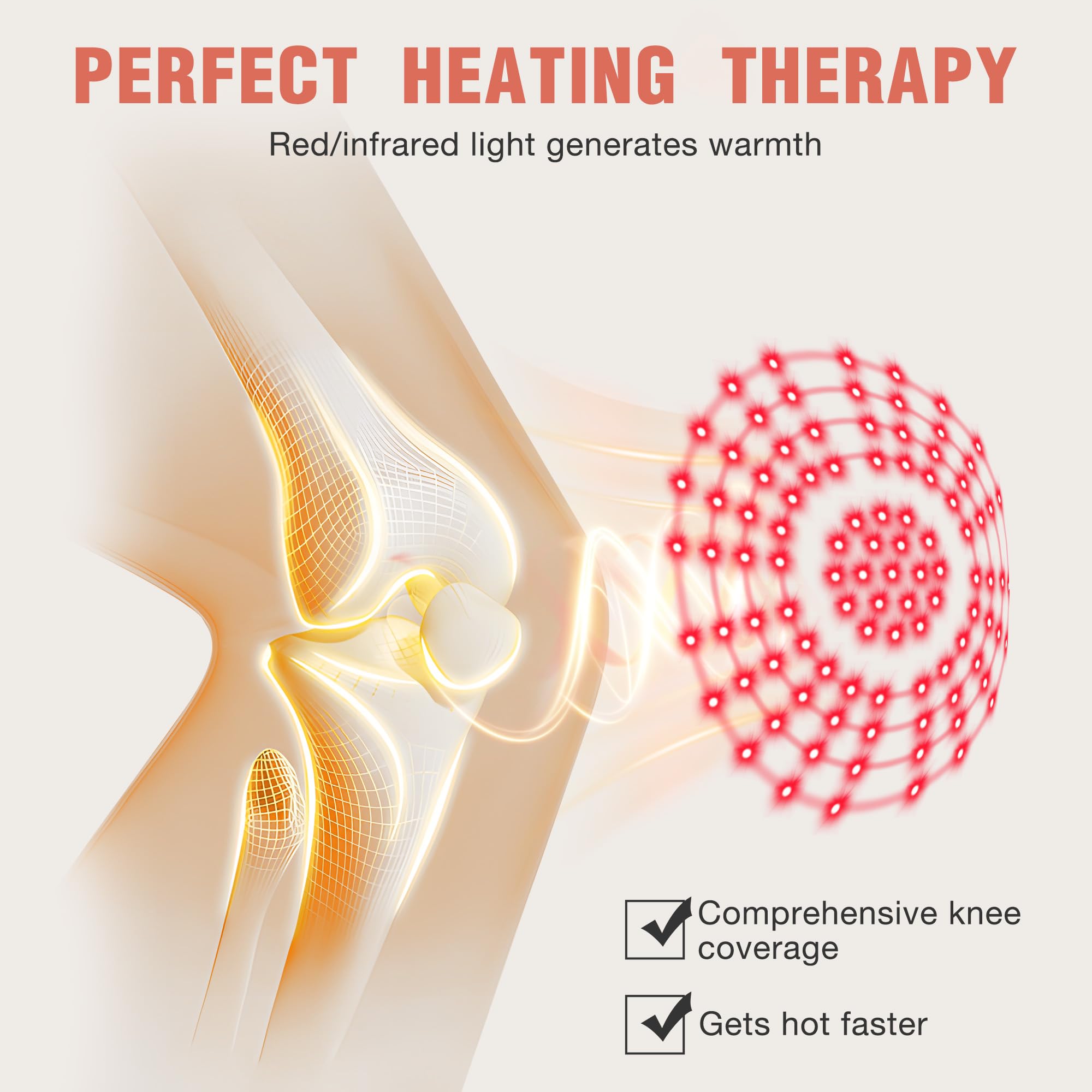 KNONNETD dual massage with heat on knee for soothing relief
