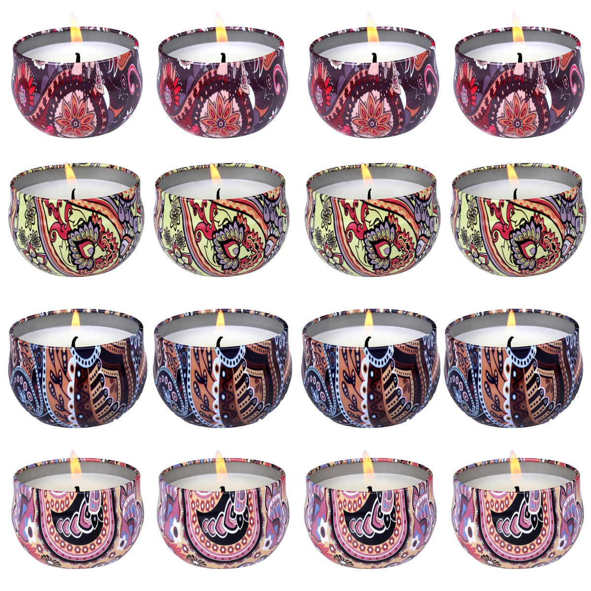 KNOURT rose-tin candle adds floral ambience to a cozy living room.