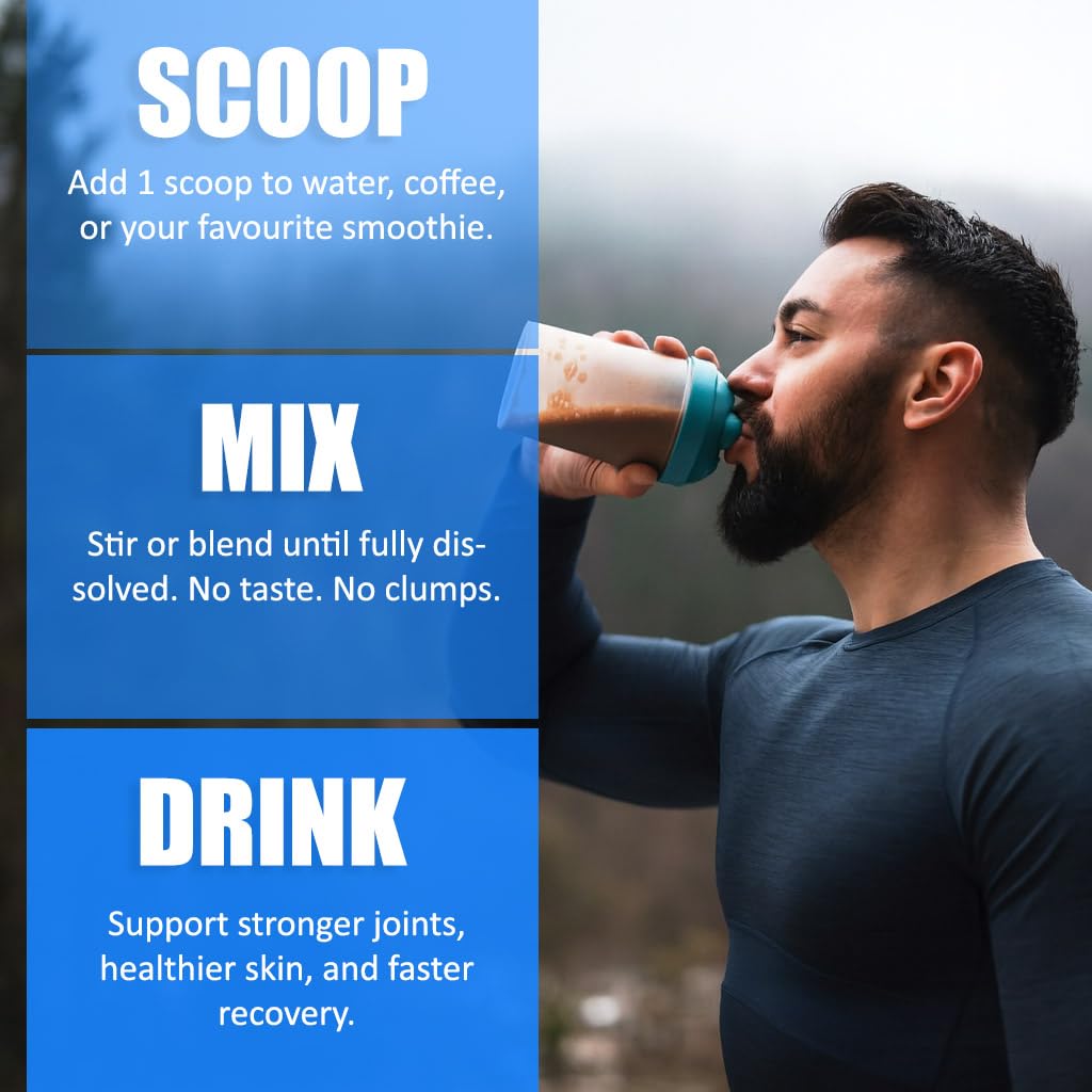 Knowman Labs Premium Collagen for Men 30 servings per bottle.