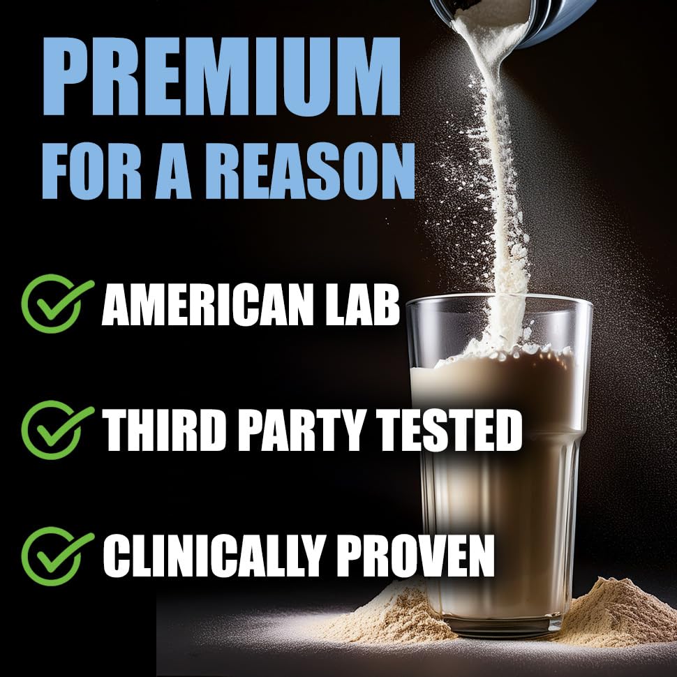 Knowman Labs Premium Collagen powder dissolving easily in water.