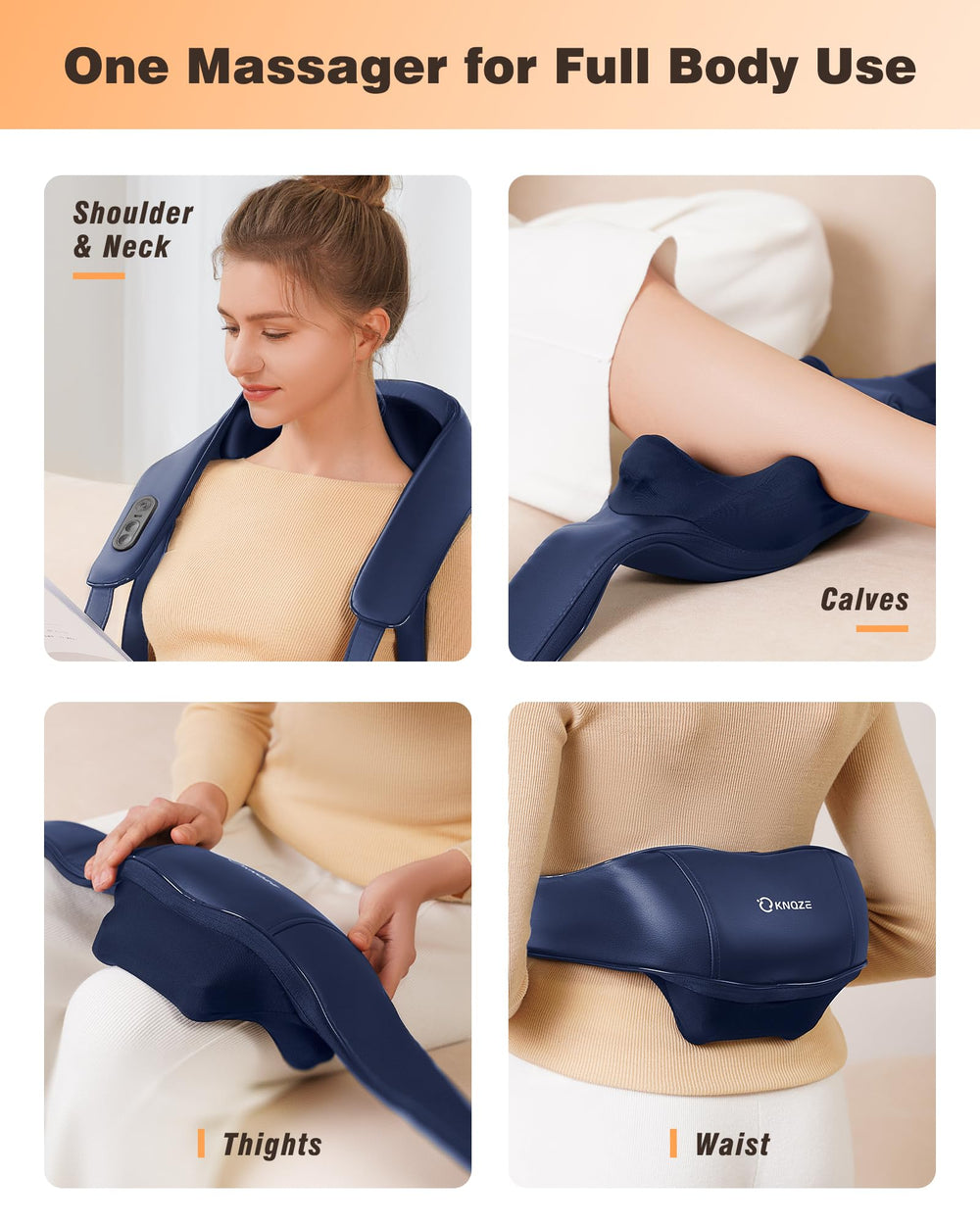 KNQZE 2500mAh battery enables long-lasting massage sessions.