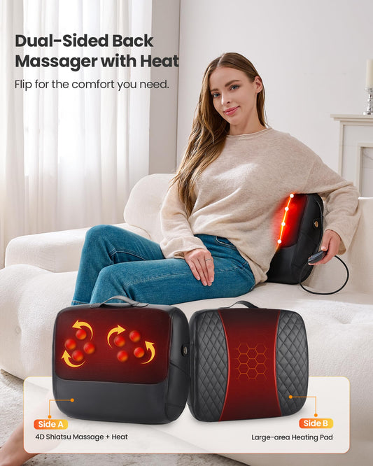 KNQZE 4D kneading nodes deliver deep tissue feel along the upper back.