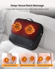 KNQZE massager remote control for easy heat and massage adjustments.