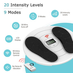 KNQZE foot massager offers 10 modes and 20 intensities for customizable therapy.