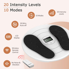 KNQZE massager display illustrating 10 modes for customization