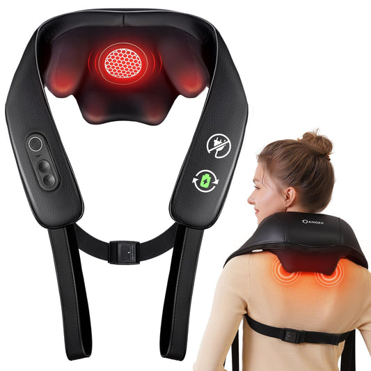 KNQZE neck-shoulder massager with graphene heating for warm, targeted relief
