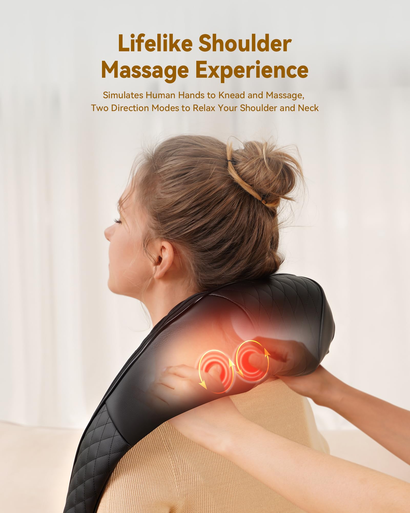 KNQZE rechargeable battery delivering up to 120 minutes of massage.