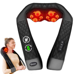 KNQZE Shiatsu cordless neck massager with heat for tense shoulders.